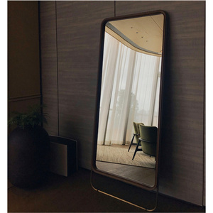 Hiện đại trang trí nội thất tường gương lớn Hợp kim nhôm đóng khung full-length thường vụ thiết kế với Glass Arch - Product Image 4