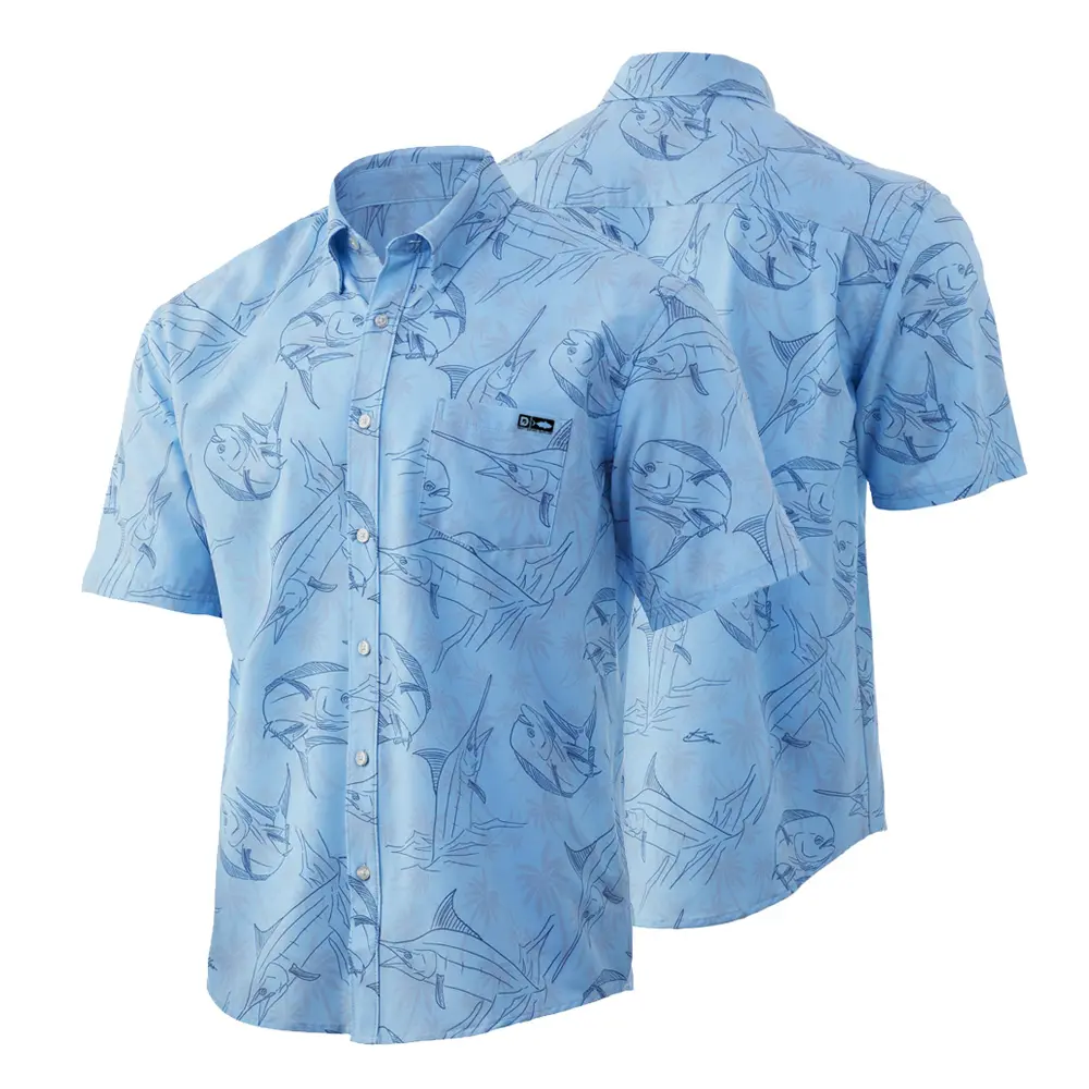 Мужская рубашка UPF50 + на пуговицах из полиэстера, цветная уличная одежда для рыбалки, пляжные рубашки с защитой от УФ-лучей, рубашка для рыбалки