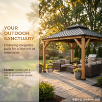 Pergola motorisée réglable en bois de cèdre au design moderne, taille personnalisée, double toit, permanente, pour jardin, avec revêtement en poudre
