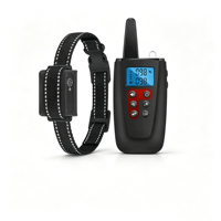 1000M Fernbedienungs-Hundetrainingshalsband IP67 Wasserdicht 100 Stufen Schock Vibration Piepton Mit Taschenlampe Unterstützt 3 Hunde Wiederaufladbar