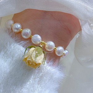 Elegant Natural Freshwater Pearl <b>Bracelet</b> <b>Adjustable</b> Resin Natural Flower Pendant <b>Bracelets</b> for Women Beach Jewelry - Product Image 1