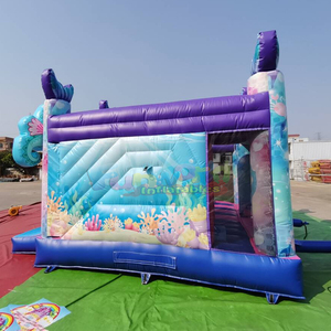 บ้านลมเด็กเกรดเชิงพาณิชย์ ชุดบ้านลมเป่าลมรูปปราสาทพร้อมสไลเดอร์ - Product Image 4