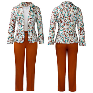 D603 Nuovo Elegante Completo Invernale in Velluto, Giacca Slim Fit e Pantaloni, Set Formale da Donna per Autunno/Inverno - Product Image 5