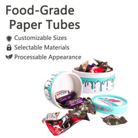 Emballage en tube de papier écologique pour bonbons, avec estampage évanescent, pour boîtes cadeaux alimentaires personnalisables à épaisseur de paroi ajustable