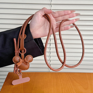 PU <b>Leather</b> Strawberry <b>Lanyard</b> Creative Lovely 3D <b>lanyard</b> New Wrist <b>Leather</b> Rope Bag hanging Decoration Strap Adjustable Sling - Product Image 5