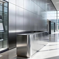 Panneaux muraux décoratifs en fibre de charbon de bambou et métal pour les murs des bâtiments commerciaux, plafond en PVC