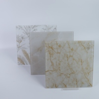 Vidrio Cerámico con Efecto de Piedra y Planta, Impreso con Serigrafía de Patrones de Mármol y Hojas, para Proyectos de Diseño de Interiores