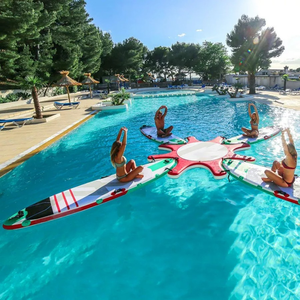 Factory Direct Wholesale Inflatable Modular Floating SUP Dock Connectable Paddle <b>Board</b> Floating Platform for Water Yoga Training - Product Image 1