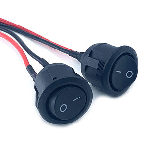 23mm Mini Round Rocker Switch on <b>Toggle</b> Switch Pre-Wired 6A/250V 10A/125V with Wire - Product Image 2