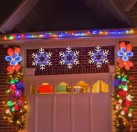 LED Schneeflocke Licht Girlande 60cm Weihnachts baum Kamin Party Wandbehang Dekorationen Indoor Outdoor IP65 für Garten Heimgebrauch