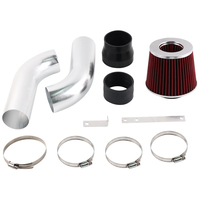 Kit d'admission court universel AOSU de haute qualité pour Integra EG/EK 1992-2000 DC2 K20/K24 K-Swap Engine Mod. Rouge/Argent 1 an