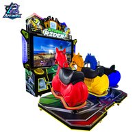 Machine de jeu d'arcade de course de chevaux dynamique pour 3 joueurs, simulateur à monnayeur avec distribution de tickets, en plastique, pour parc d'attractions intérieur