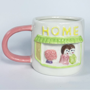 Unique Hand-Painted Couple Mugs Ceramic <b>Coffee</b> Mug <b>Gift</b> Mug for Lover - Product Image 5