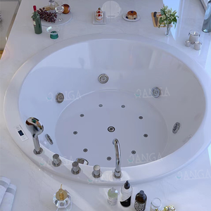 Outdoor Accuzzier Spa Whirlpool Runde Whirlpool Massage Badewanne Gebrauchtes Badezimmer mit LED Light Bubble Badewanne - Product Image 2