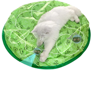 Nouveauté, vente en gros, jouet interactif pour chat en polyester écologique de luxe, balle roulante électrique, couleur verte
