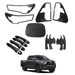 NEW Exterior 4X4 4X2 Accessories ABS Matte Black Kit Full Combo Set Ganish Cover For Toyota Hilux 2021 2022