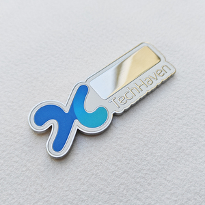 JINFUJIA RVS Strass Eco-vriendelijke Zeefdruk Spuitgiet 70x20mm Op Maat Gemaakt Veiligheidsspeld Oberbadge - Product Image 1
