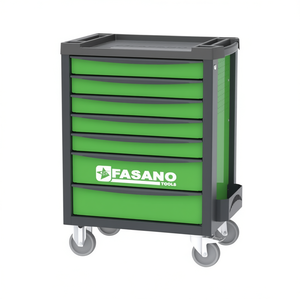 Fasano <b>Tools</b> Modern Plastic 7-Drawer <b>Tool</b> <b>Cart</b> Green Rolling Storage Organizer Made in Italy <b>for</b> Workshop Garage Use - Product Image 2