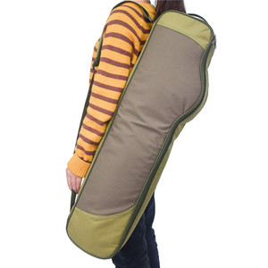 Sac de transport pour cannes à pêche 80 cm en tissu Oxford imperméable, vert militaire kaki, avec compartiments pour leurres, lignes et moulinets - Product Image 1