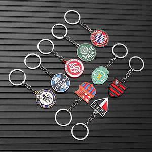 Portachiavi con Logo di Club Calcistici, Anello Portachiavi in Metallo Smaltato con Stemma <span class=keywords><strong>della</strong></span> Squadra, Souvenir per Tifosi, Accessorio per Auto e Borsa - Product Image 1