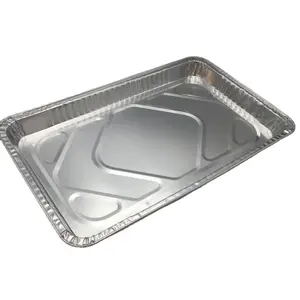 Plats et couvercles en aluminium pour four Grand plateau de cuisson en aluminium pour barbecue