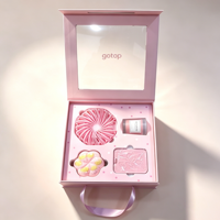 Boîte cadeau magnétique GOTOP en PVC avec fermeture magnétique, poignée en ruban satiné et imprimé à pois
