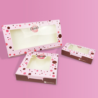 Vente en gros emballage en carton de papier pliable biodégradable personnalisé boîte d'emballage de gâteau biscuit cookie beignet avec logo