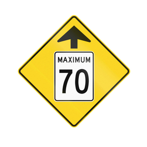 علامة تحذير حركة المرور بسرعة OEM فيلم عاكس علامة الحد الأقصى للسرعة وامض الشمسية عالية الكفاءة - Product Image 1