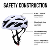 Casque de vélo sport en PC et EPS moulé en gros, 220g, pour enfants et adultes, idéal pour VTT, cyclisme et trottinette