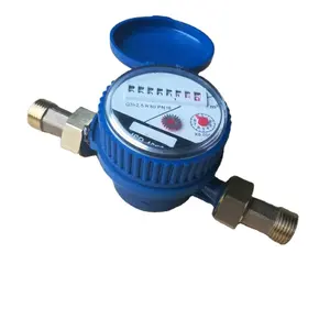 20mm water flow register meter cast iron single jet water meter