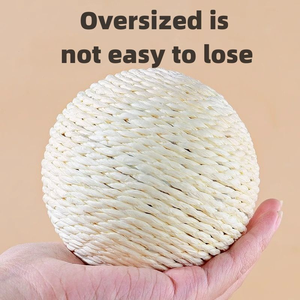 Palla di Erba Gatta Naturale, Giocattolo Interattivo Sicuro per Gatti da Interno e Gattini, Anti-Noia, Alta Reattività, Accessorio per Esercizio e Divertimento - Product Image 5