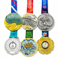 Hersteller Maßgefertigte Gold-Silber Finisher-Medaillen Marathon 5K / 10K Lauf Radfahren Leichtathletik Medaillen Karate Sport Metallmedaillen