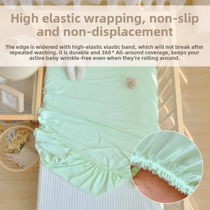 Coprimaterasso in cotone stampato verde frutta Baby Coolness per neonati, lenzuolo estivo in seta ghiaccio per <span class=keywords><strong>bambini</strong></span> 300TC - Product Image 2
