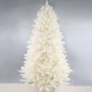 Sapin de Noël artificiel blanc pré-éclairé Longstar, branches moelleuses, support métallique robuste, idéal pour la décoration de Noël - Product Image 3