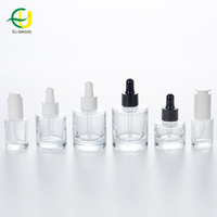 Bouteilles compte-gouttes en verre vides personnalisées de 10 ml, 15 ml, 30 ml, 40 ml, 50 ml avec bouchon compte-gouttes en plastique