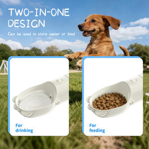New Release Portable Travel Drinking Bottle Heat Resistance Water Bottle with Food Container for Dog <b>Cat</b> - Product Image 3