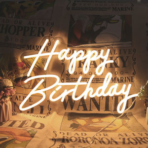 Buon compleanno LED insegna al neon <span class=keywords><strong>oh</strong></span> <span class=keywords><strong>baby</strong></span> per la stanza festa di compleanno decorazione per la casa di nozze - Product Image 6