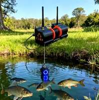 Accessoires pour bateau à appât Caddx avec écran 7 pouces, caméra HD sous-marine 13MP grand angle 140°, assistant vocal IA, capacité de plongée jusqu'à 30 pieds