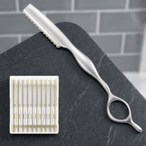 Maclura - Maquinilla de Afeitar Manual Profesional de Acero Inoxidable, de Una Sola Cuchilla, para Afeitar la Cara, Calidad de Salón, No Desechable - Product Image 3
