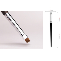 # 029 Gagang Kayu Ebony 41Pcs Kuas Makeup Label Pribadi Kuas Eyeliner Pipih Bulu Sintetis Alat Kosmetik OEM/ODM