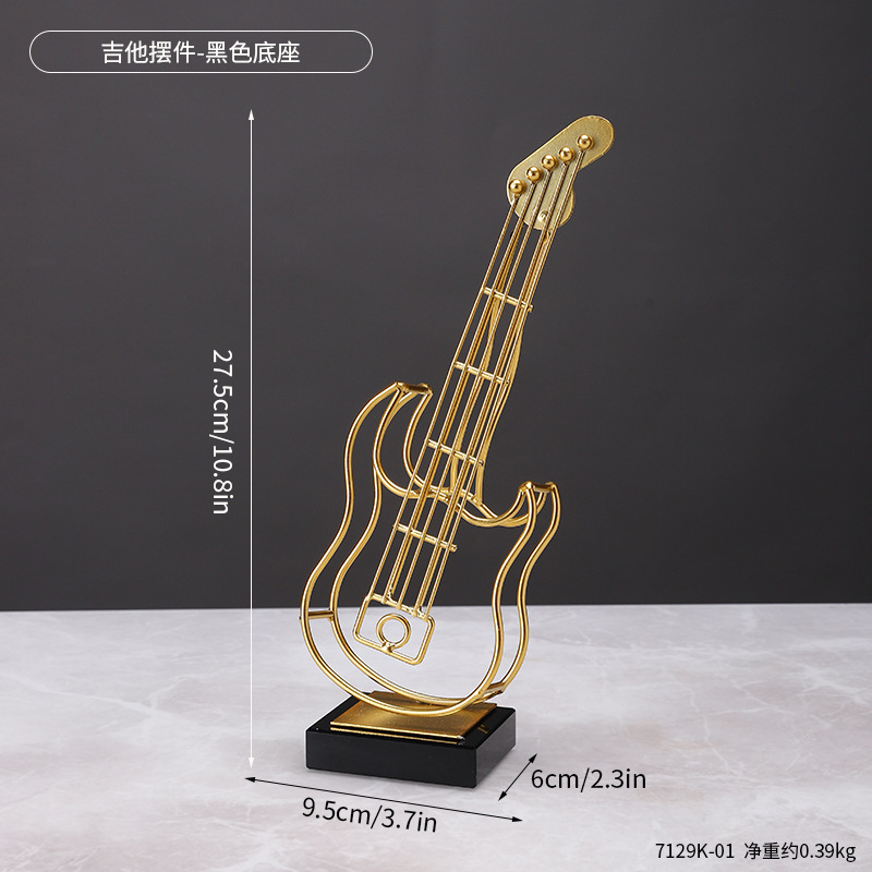 7129K-01 Ornement en cristal pour instrument de musique - Noir - Guitare