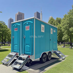 Toilettes mobiles 2025, toilettes portables de luxe en plein air, remorque de toilettes en HDPE, toilettes de camping sur roues - Product Image 6
