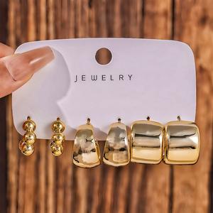 Pendientes de Oro Exagerados de Moda con Forma de C y Gota de Agua para Joyería Africana al por Mayor N251029 - Product Image 5