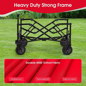 เก้าอี้รถเข็นชายหาดพับได้มีล้อขนาดใหญ่สำหรับตกปลาในสวนกลางแจ้ง - Product Image 5