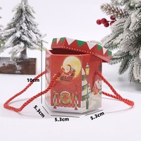Boîte cadeau hexagonale personnalisée en papier avec corde de transport pour fruits, nougats, biscuits, snacks faits main, emballage décoratif en carton