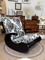 Fauteuil à bascule en bois de luxe nordique moderne, écologique et durable pour salon, bureau à domicile, hôtel, appartement, villa