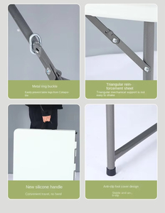 Giá Rẻ Giá Hiện Đại Tam Giác Gia Cố Tấm Kim Loại Vòng Khóa Nhựa Có Thể Gập Lại Bảng Cho Đảng - Product Image 2