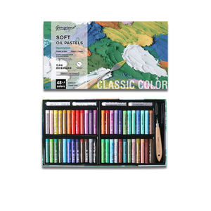Juego de pasteles al óleo suaves Giorgione con pasteles al óleo blancos y herramienta para modelar, caja de regalo PET, 48 colores, crayones de <span class=keywords><strong>pastel</strong></span> al óleo para artistas - Product Image 4
