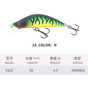 Esca Artificiale Affondante Mini Minnow in Acciaio Inox 50mm/4.5g, Esca Rigida per <span class=keywords><strong>Pesca</strong></span> in Torrente e Acqua Dolce, Imitazione Bionica di Pesce con Ami 9103 - Product Image 4