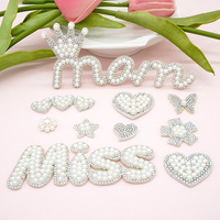 Patch 3D en strass et perles, broderie tendance en forme de cœur et de lettres, applique non tissée pour vêtements, sacs et chaussures – Meilleures ventes